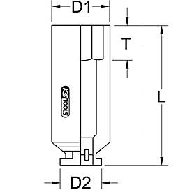 1/2' Spezial-Gelenkwellen-Kraft-Stecknuss, 36mm