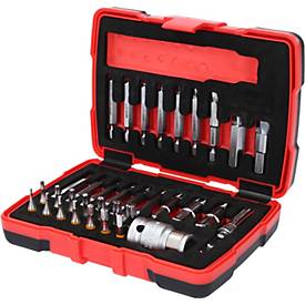 1/4' + 10 mm Torx- und Innensechskant-Schrauben-Ausdreher-Satz, 34-tlg