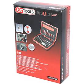 1/4' + 10 mm Torx- und Innensechskant-Schrauben-Ausdreher-Satz, 34-tlg
