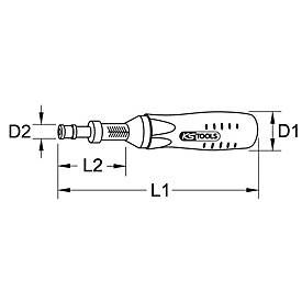 1/4" Drehmomentschraubendreher, 10-120cNm