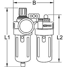 1/4' Druckluft-Wartungseinheit, 0,5-12bar