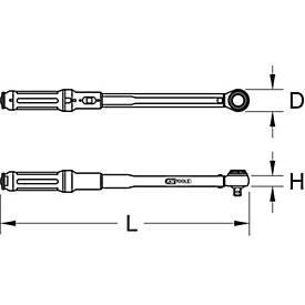 1/4' ERGOTORQUE®precision Ratschen-Drehmomentschlüssel Drehknopf, 1-5Nm