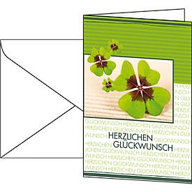 10 Glückwunsch-Karten 'Fortune' + 10 Umschläge