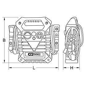 12 V Batterie-Booster, mobiles Starthilfegerät 700 A
