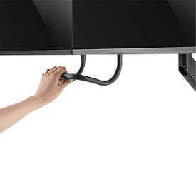 2-fach-Monitor-Tischhalterung Neomounts by Newstar NM-D775DXBLACK, bis 32“, neig-/dreh-/schwenkbar, mit Griff