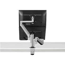 2-fach-Monitorarm BakkerElkhuizen Premium Office Dual, bis 12 kg, Monitore bis 30', Tischklemme, dreh-/höhenverstellb., Kabelführ.