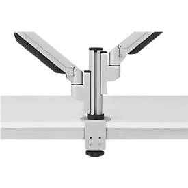 2-fach-Monitorarm BakkerElkhuizen Premium Office Dual, bis 12 kg, Monitore bis 30', Tischklemme, dreh-/höhenverstellb., Kabelführ.