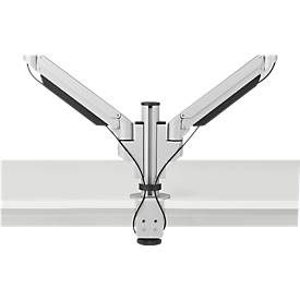 2-fach-Monitorarm BakkerElkhuizen Premium Office Dual, bis 12 kg, Monitore bis 30', Tischklemme, dreh-/höhenverstellb., Kabelführ.