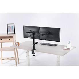 2-fach-Monitorarm Neomounts by Newstar FPMA-D550DBLACK, bis 32“, neig-/dreh-/schwenkbar, höhen- & tiefenverstellbar