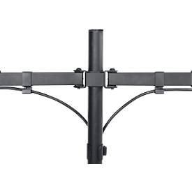 2-fach-Monitorarm NewStar FPMA-D550DBLACK, bis 32“, neig-/dreh-/schwenkbar, höhen- & tiefenverst.