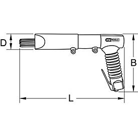 3/8' Druckluft-Nadelentroster, max.6,3bar, 1/4'PT