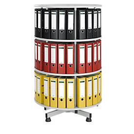 3 Etagen Ordner-Drehsäule, ohne Ordner, H 1300 mm