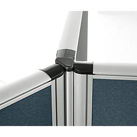 3 x 120° Winkelverkettung Schallschutz System 40, für Stellwandhöhen H 1800 mm