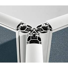 3 x 120° Winkelverkettung Schallschutz System 40, für Stellwandhöhen H 1800 mm