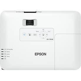 3LCD Projektor EPSON EB-1780W, mobil, HD Ready WXGA, 3.000 Lumen, 10.000:1 Kontrast, weiß