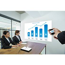 3LCD Projektor EPSON EB-1780W, mobil, HD Ready WXGA, 3.000 Lumen, 10.000:1 Kontrast, weiß