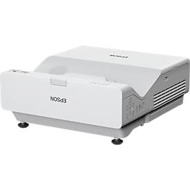3LCD Ultrakurzdistanz-Projektor Epson EB-760W, bis 150 Zoll, 4.100 Lumen, HD Ready WXGA, 2.500.000:1, weiß
