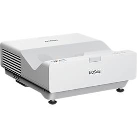 3LCD Ultrakurzdistanz-Projektor Epson EB-760W, bis 150 Zoll, 4.100 Lumen, HD Ready WXGA, 2.500.000:1, weiß