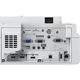 3LCD Ultrakurzdistanz-Projektor Epson EB-760W, bis 150 Zoll, 4.100 Lumen, HD Ready WXGA, 2.500.000:1, weiß
