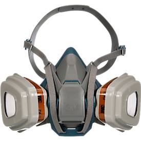 3M Atemschutz Set 6502QLKIT-1, bestehend aus 1 x Atemschutzmaske 6502 mit Schutzklasse A2P3, 2 x Filter 6055/2 x Filter 5935/2 x Filterhalterung 501