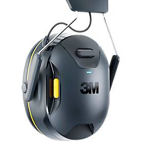 3M Kapselgehörschutz WorkTunes Connect, elektronisch, wasserbeständig, Bluetooth/USB-C, SNR 33 dB, bis 40 h, Lautstärkeregelung, Akkubetrieb
