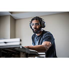 3M Kapselgehörschutz WorkTunes Connect, elektronisch, wasserbeständig, Bluetooth/USB-C, SNR 33 dB, bis 40 h, Lautstärkeregelung, Akkubetrieb