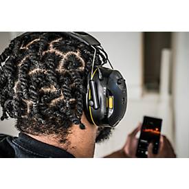 3M Kapselgehörschutz WorkTunes Connect, elektronisch, wasserbeständig, Bluetooth/USB-C, SNR 33 dB, bis 40 h, Lautstärkeregelung, Akkubetrieb