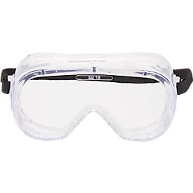 3M Schutzbrille Classic 4800, EN 166:2001, indirekte Belüftung, als Überbrille geeignet, UVA/UVB/UVC-resistent, Antibeschlag-Beschichtung, PC, glasklar