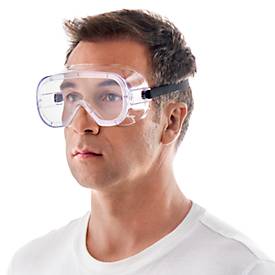 3M Schutzbrille Classic 4800, EN 166:2001, indirekte Belüftung, als Überbrille geeignet, UVA/UVB/UVC-resistent, Antibeschlag-Beschichtung, PC, glasklar
