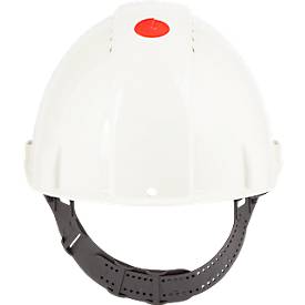 3M Schutzhelm G3000CUVWPRO1, kurzer Schirm, belüftet, Kopfband verstell- und drehbar, UV-Sensor, weiß