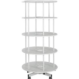 4 Etagen Ordner-Drehsäule, ohne Ordner, H 1660 mm