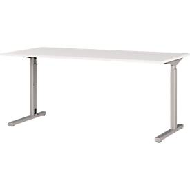 4-tlg. Büromöbelset Profi 2.0, Schreibtisch-Winkelkombination, inkl. Rollcontainer mit 4 Schubladen, silber/graphit/lichtgrau