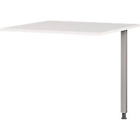 4-tlg. Büromöbelset Profi 2.0, Schreibtisch-Winkelkombination, inkl. Rollcontainer mit 4 Schubladen, silber/graphit/lichtgrau