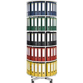 5 Etagen Ordner-Drehsäule, ohne Ordner, H 2020 mm