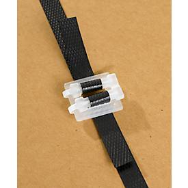 600m Kunststoffumreifungsband 12,0 x 0,55mm + 200 Verschlußschnallen im Spenderkarton