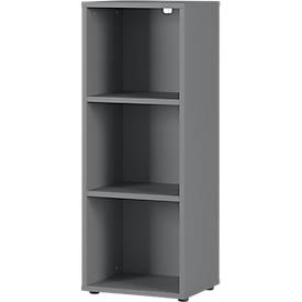 Aalborg archiefplank, 2 verstelbare legborden, meubelglijders, spaanplaat met melamine coating, B 450 x D 400 x H 1200 mm, grafiet