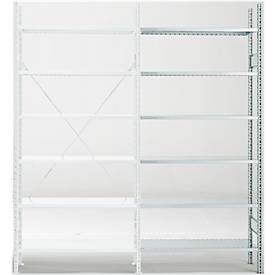 SSI Schäfer Aanbouwstelling R 3000, 6 legborden, B 1315 mm x D 600 mm, gegalvaniseerde legborden