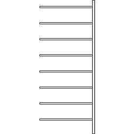 SSI Schäfer Aanbouwstelling R 3000, 8 legborden, B 1025 mm x D 600 mm, gegalvaniseerde legborden