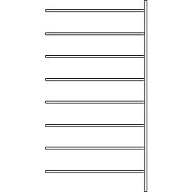 SSI Schäfer Aanbouwstelling R 3000, 8 legborden, B 1315 mm x D 400 mm, gegalvaniseerde legborden