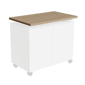 Abdeckplatte SOLUS PLAY, f. Anstellcontainer SOLUS PLAY, B 800 x T 500 mm, Kirsche Romana