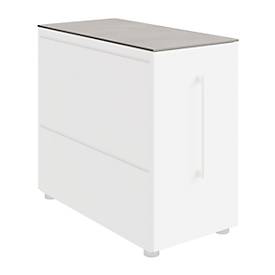 Abdeckplatte SOLUS PLAY, f. Container m. Auszug SOLUS PLAY, B 800 x T 400 mm, Ceramic grey