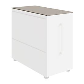 Abdeckplatte SOLUS PLAY, f. Container m. Auszug SOLUS PLAY, B 800 x T 400 mm, Stone grey