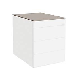 Abdeckplatte SOLUS PLAY, für Roll- und Standcontainer, B 430 x T 600 mm, Stone grey