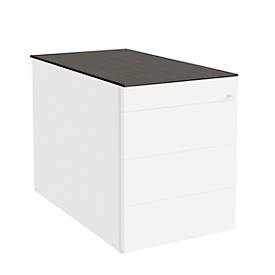 Abdeckplatte SOLUS PLAY, für Roll- und Standcontainer, B 430 x T 777 mm, Mooreiche