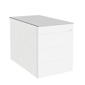 Abdeckplatte SOLUS PLAY, für Roll- und Standcontainer, B 430 x T 777 mm, weiß