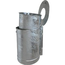 Abfallbehälter 35 l, ungelocht, verzinkt