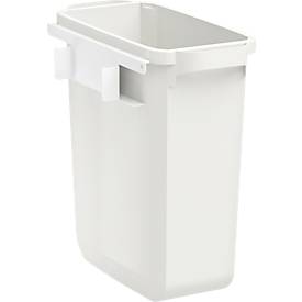 Abfallbehälter für Treston QuatreX, 60 Liter Kapazität, B 280 x T 530 x H 585 mm, Polypropylen, lichtgrau RAL 7035