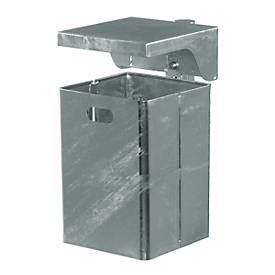 Abfallbehälter mit Haube, feuerverzinkt