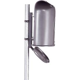 Abfallbehälter oval, 45 Liter, ohne selbstschließende Edelstahlklappe, anthrazit/glimmer