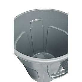 Abfallbehälter rubbermaid Brute, 166,5 l, rund, UV-Blocker, L 612 x B 717 x H 796 mm, Polyethylen, grau
